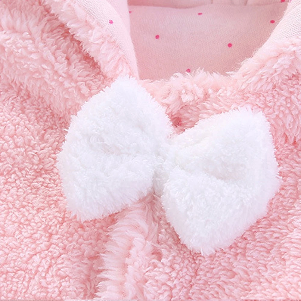 Зимнее пальто-накидка с капюшоном для маленьких девочек, детская хлопковая Флисовая теплая накидка-пончо, одежда с милым мультяшным Кроликом, плюшевая Милая верхняя одежда, куртка