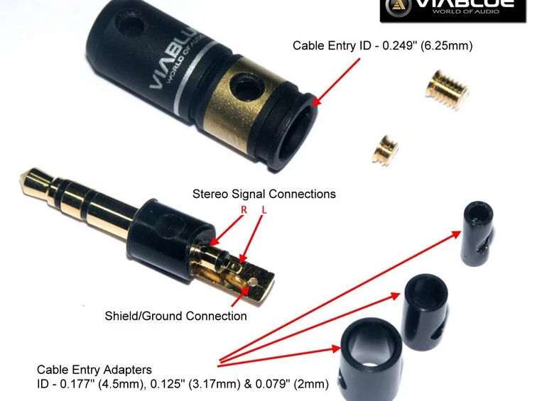 2pairs ViaBlue T6s RCA plugs a version