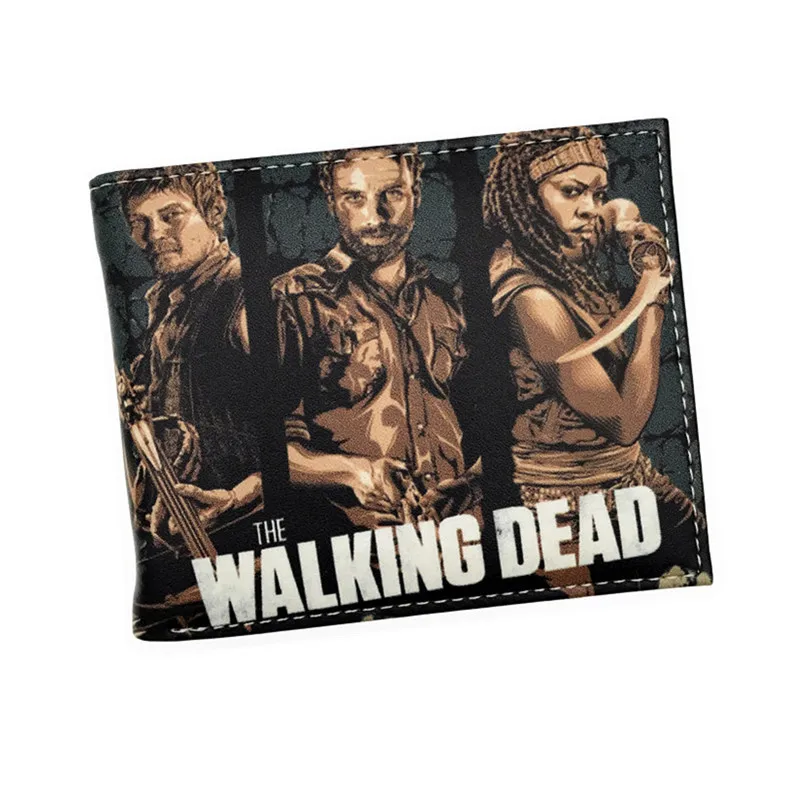Новинка бумажник Walking Dead Короткие Бумажники с держателем для карт держатель фото