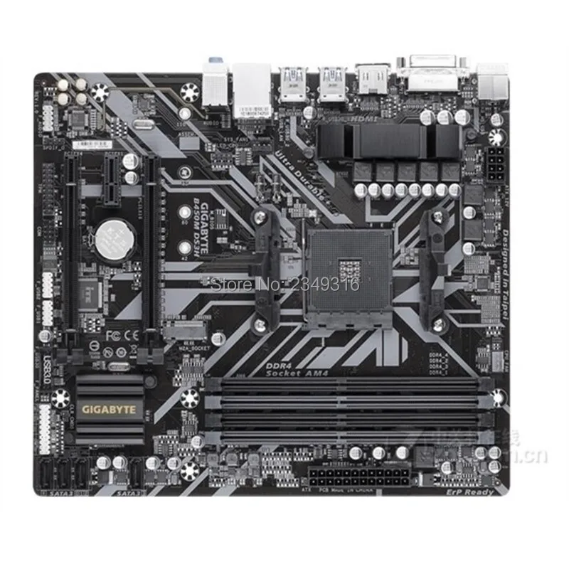 

Original Used GA-B450M DS3H Motherboard for Gigabyte B450M DS3H B450 AM4 DDR4 Supports R3 R5 R7 1700 2600 2700