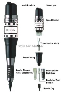 

Freeshipping 1Pcs Original Taiwan Biotouch Mosaic Tattoo Machine For Permanent Makeup Eyebrow Lip Eyeliner