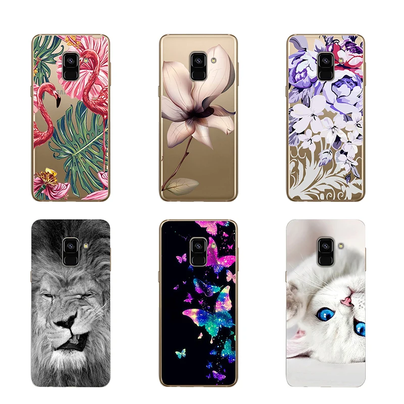 Soft TPU 5.6&quot Fundas For Samsung A5 2018 Case A530 A530F Phone Cover Back Galaxy A8 Capas | Мобильные телефоны и