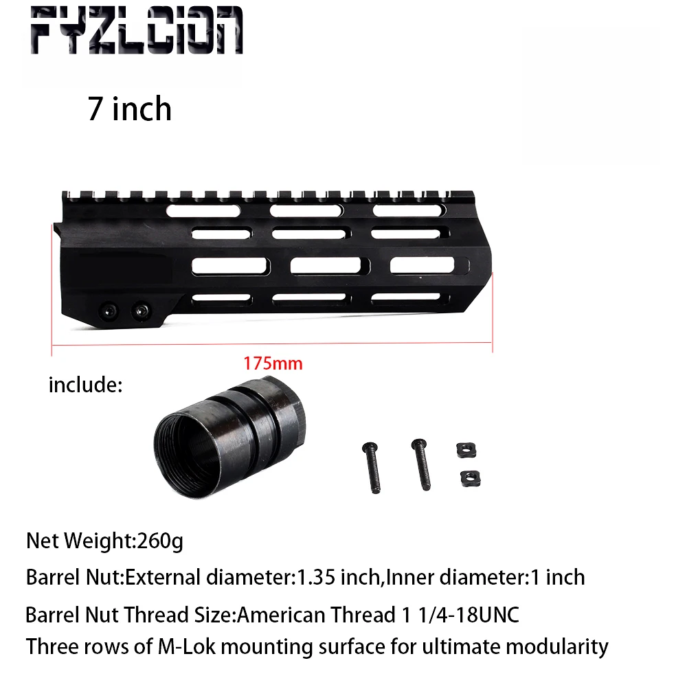 FYZCION 7/9/10/12/13.5/15/17 بوصة AR15 شحن تعويم M-LOK Handguard picatinny السكك الحديدية ضئيلة نمط مع برميل من الفولاذ الجوز ل نطاق جبل