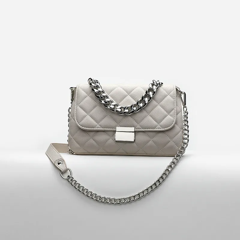 CASMOR, Брендовая женская сумка на плечо 39 S, известный дизайнер, кожаная женская модная сумка, вечерняя мини-сумка с цепочками, сумочка с ромбовидной решеткой - Цвет: Хаки