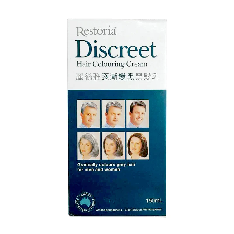 Australia Restoria Discreet Colour Restoring Cream150ml Solution to Colour Grey Hair Dye Colour Conditioner Men Women Haircolour Australia Restoria Discreet Colour Restoring Cream150ml Solution to Colour Grey Hair Dye Colour Conditioner Men Women Haircolour