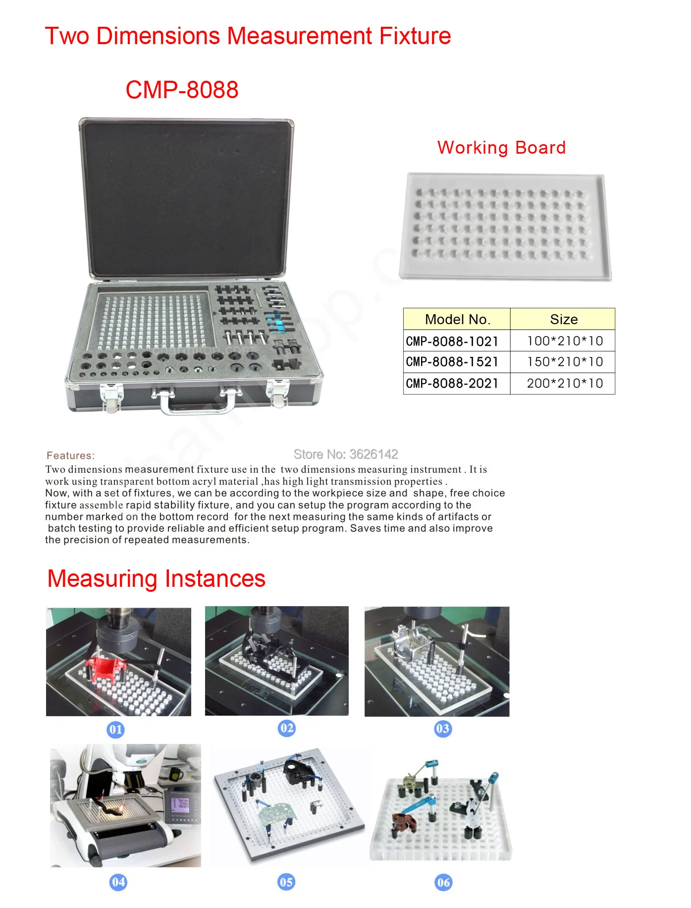 two dimensions measuring jig suit cmp-8088 charmitop-1