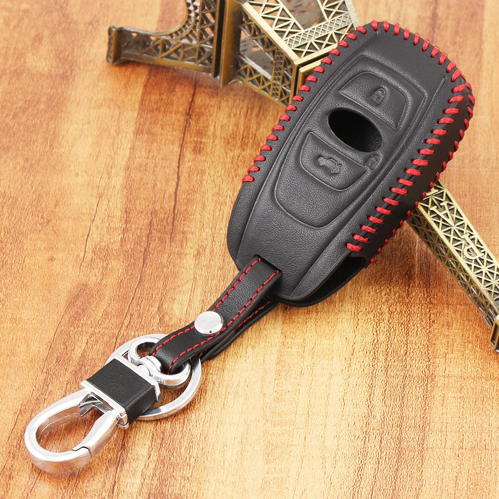 

1pcs Leather Car Key Cover Case Skin Protector For Subaru Legacy Impreza Forester Outback XV XT Trezia BRZ WRX Levorg