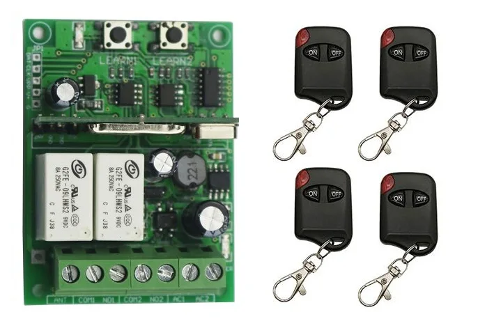 Новый DC12V 24V 36V 48V 2CH 10A радио Управление RF Беспроводной кнопочный пульт