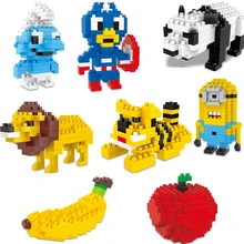 WL Mini Blocks Captain America Animal Fruit Intelligence font b Model b font font b Building