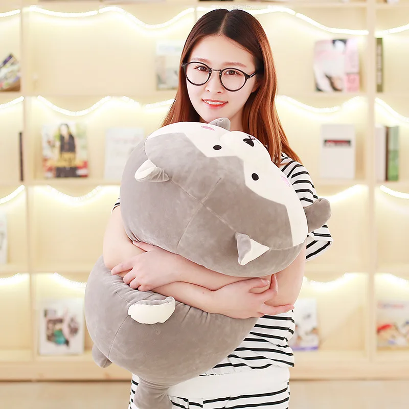 1pcs 4060cm Super Cute Dog Plush Toy Lovely Soft Stuffed Animal Fat Husky Dog Pillow Toys for Children Birthday Christmas Gift (7)