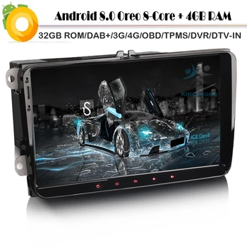 

Octa Core Android 8.0 DAB+ Sat Nav Car GPS Navigation player for VW CADDY WiFi 3G 4G Autoradio RDS BT USB SD DVR OBD DVT-IN