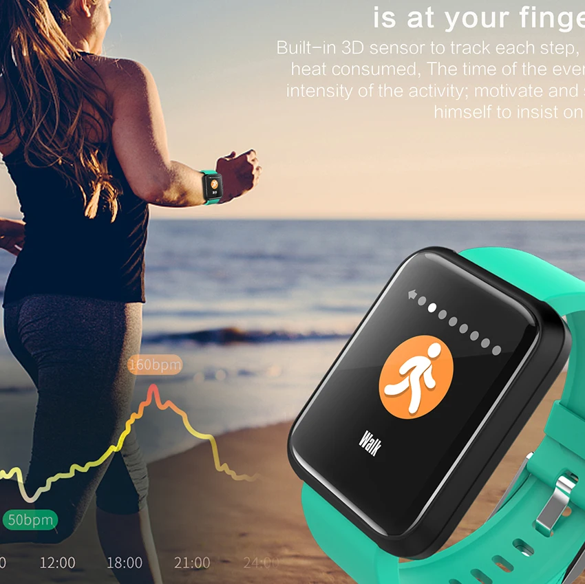 LYKL Sport3 Smart Bracelet Fitness Activity Tracker IP67 Waterproof Smartband Blood Pressure Measurement Monitor Wristband Watch