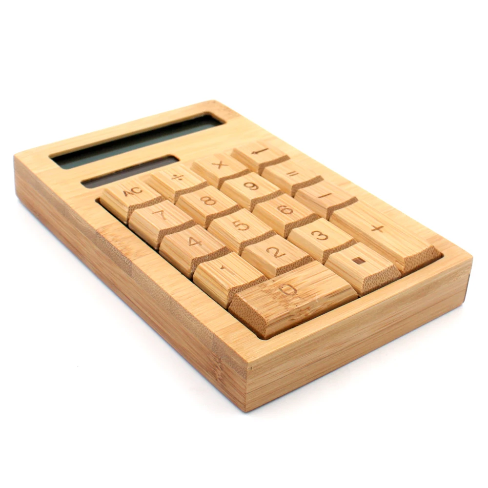 72 шт./лот Солнечный Calculadora techase калькулятор 12 цифр Bamboo научный калькулятор логотип Дизайн hesap makinesi