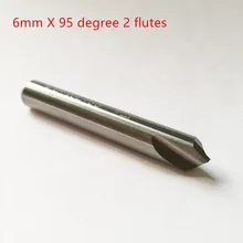 6 мм X 95 градусов HRC50 2 твердокарбидные стержни для снятия фаски Фрезы фаски маршрут-дюймовые сверла для сверления, Алюминий