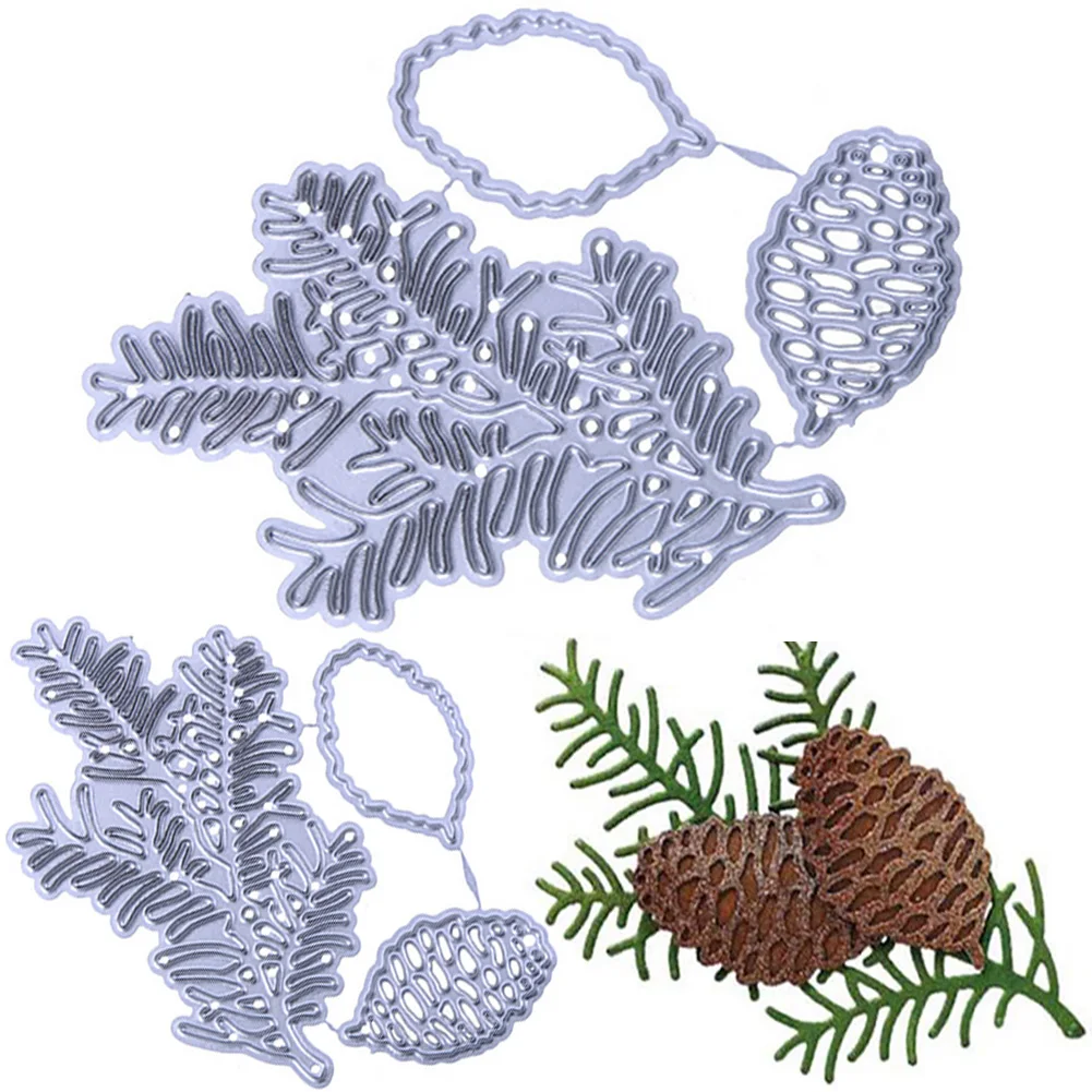 3 шт./компл. Трафаретный вырубной штамп сосновая шишка трафарет фотоальбом тиснение милый декоративные Скрапбукинг металлическая карта «сделай сам»