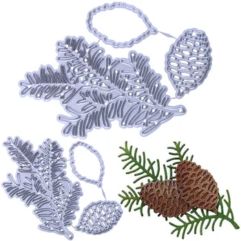 

3PCS/Set Cutting Dies Pine Cone Stencil Photo Album Embossing Cute Decorative Scrapbooking Metal Card DIY