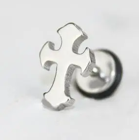 

wholesale 1Pair 2PC Mens Women Earrings Black Biker Stud Earrings L Stainless Steel Motor Stud Earring