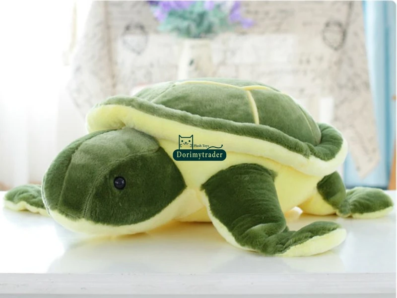 Dorimytrader Hot Animal Tortoise Plush Toy Soft Stuffed Green Turtle Doll Pillow Anime Cushion Gift for Baby DY61454 (16)