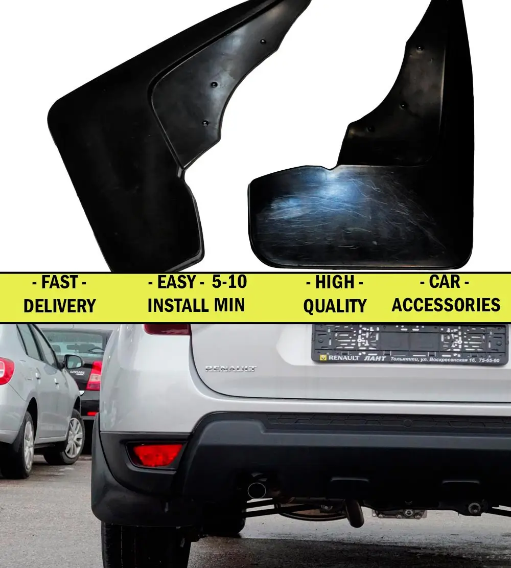 

Rear mudguard for Renault Duster FL 2015-2016- 1 set \ 2 pcs protection against mud splash car accessories car-styling