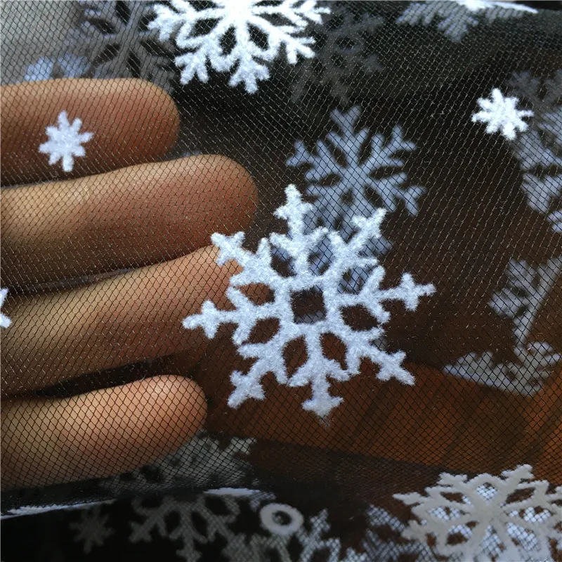 1m/lot 150cm Romantic Snow Yarn DIY Skirt Sheer Crystal Organza Tulle Fabric for Wedding Birthday Party New Year Xmas Decoration