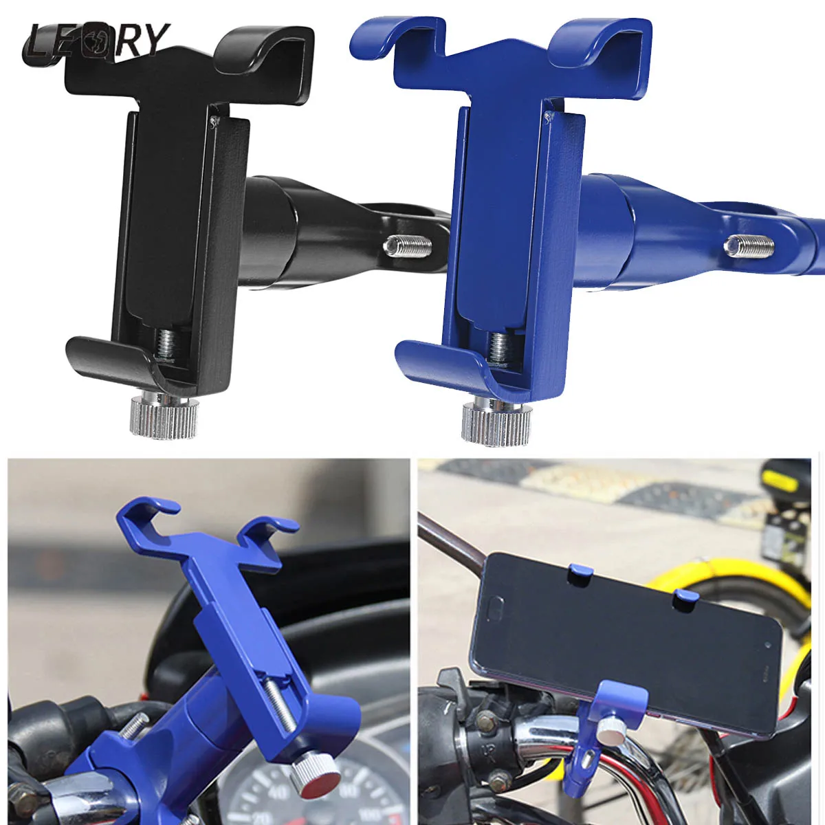 Aluminum Motorcycle Handlebar Holder Mount Universal Cell Phone MTB