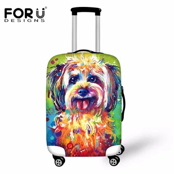 

FORUDESIGN Hand-print Animal Yorkshire Waterproof Anti-dust Rain Cover for 18-30inch Suitcase Travel Luggage Protective Cover