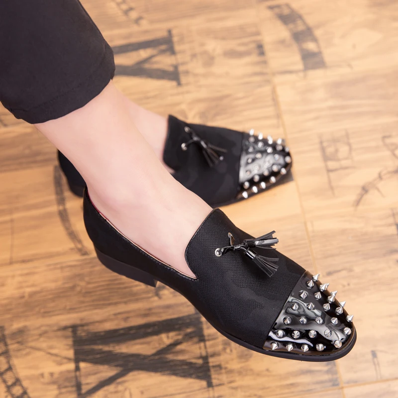 

Man Tassel Loafers shoes Fashion Handmade Designer Business Leather Shoes Men's moccasins Forma Men Wedding Party Flat shoes 5