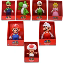 7 стилей 23 см Super Mario Bros Фигура Йоши Персик Принцесса жаба ПВХ фигурка горячие игрушки для детей Марио Луиджи