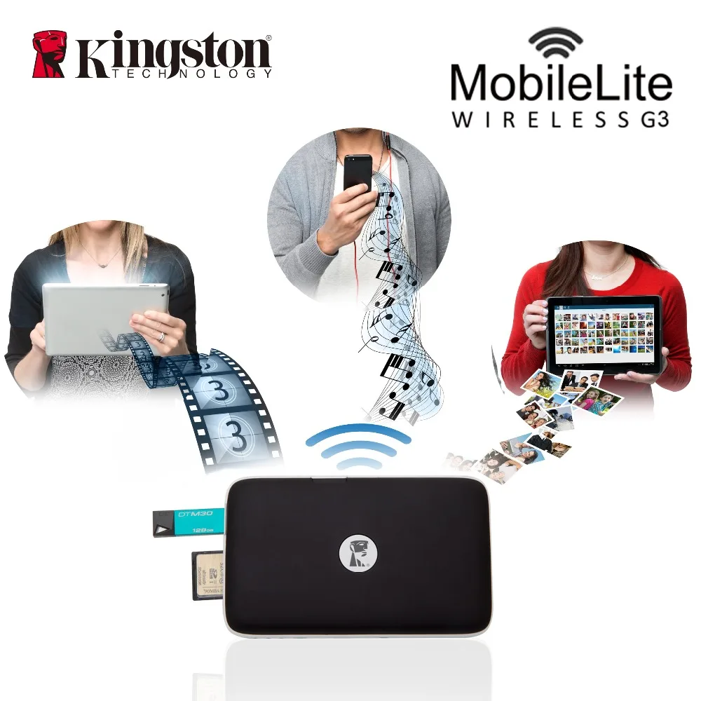Беспроводной многофункциональный Wi Fi передатчик Kingston MobileLite G2 беспроводной