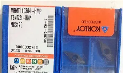 

2PCS New KOR+ VBMT110304-HMP NC3120 VBMT221-HMP Carbide Inserts 10PCS/Box