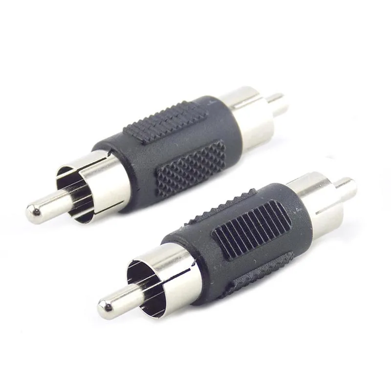 

2pcs RCA Male to Male Plug Couplers Adapter AV Audio Video Plug Jack Extension Cable Connectors for Camera CCTV Accessories