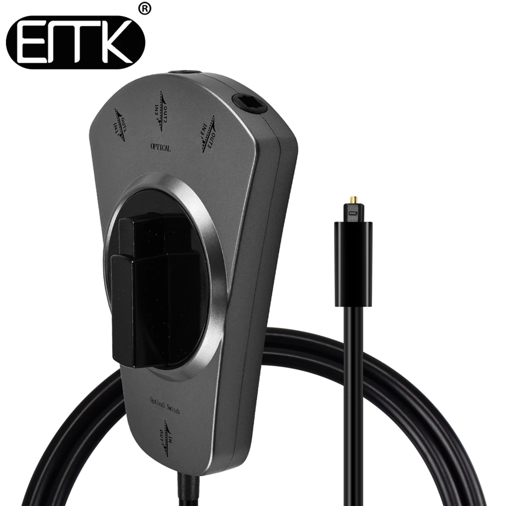 EMK 3 полосный цифровой переключатель Toslink SPDIF оптический аудио кабеля