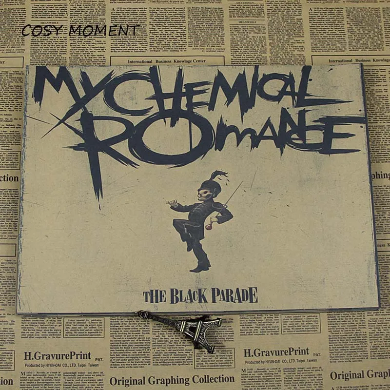 

COSY MOMENT My Chemical Romance American Punk Rock Band Vintage Poster Kraft Paper Retro Cafe Home Wall Decoration Poster QT362