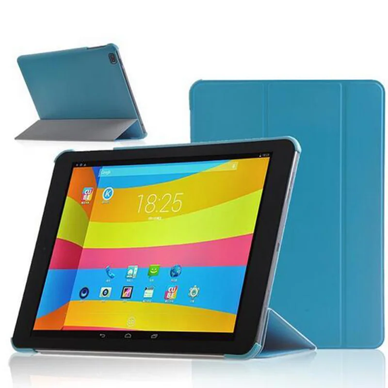 

Luxury Tri-Fold Ultra Slim Magnetic Folio Stand Holder PU Leather Case Cover For Cube TALK9X Talk 9X U65GT 9.7" Tablet