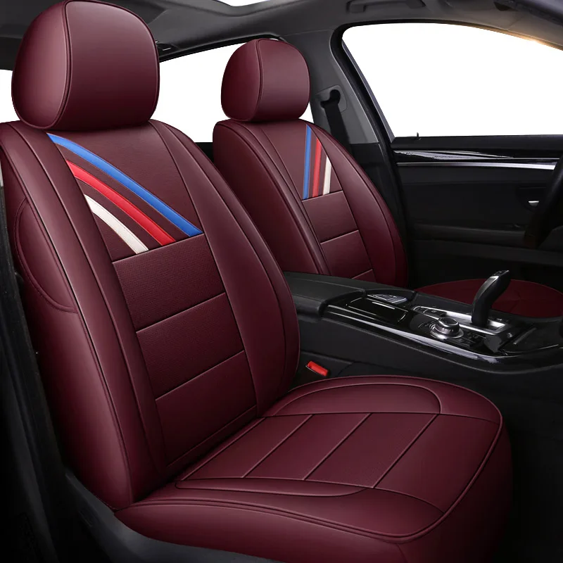 Kadulee Натуральная кожа сиденья для mercedes w203 bmw e36 e46 f10 audi a3 Jaguar xf Chrysler 300c для Lexus rx Renault - Название цвета: dark red