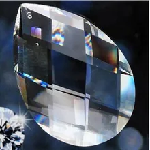 10 шт./лот 50 мм прозрачное стекло люстры кристаллы Ламповые призмы части Висячие капли подвески кристаллы части для люстры