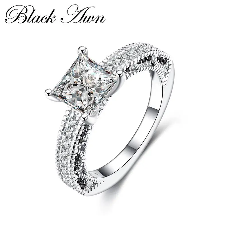 Простые 925 пробы серебряные ювелирные изделия, модные свадебные кольца для женщин, обручальное кольцо, модное женское кольцо Bijoux Bague Anillos Mujer C181