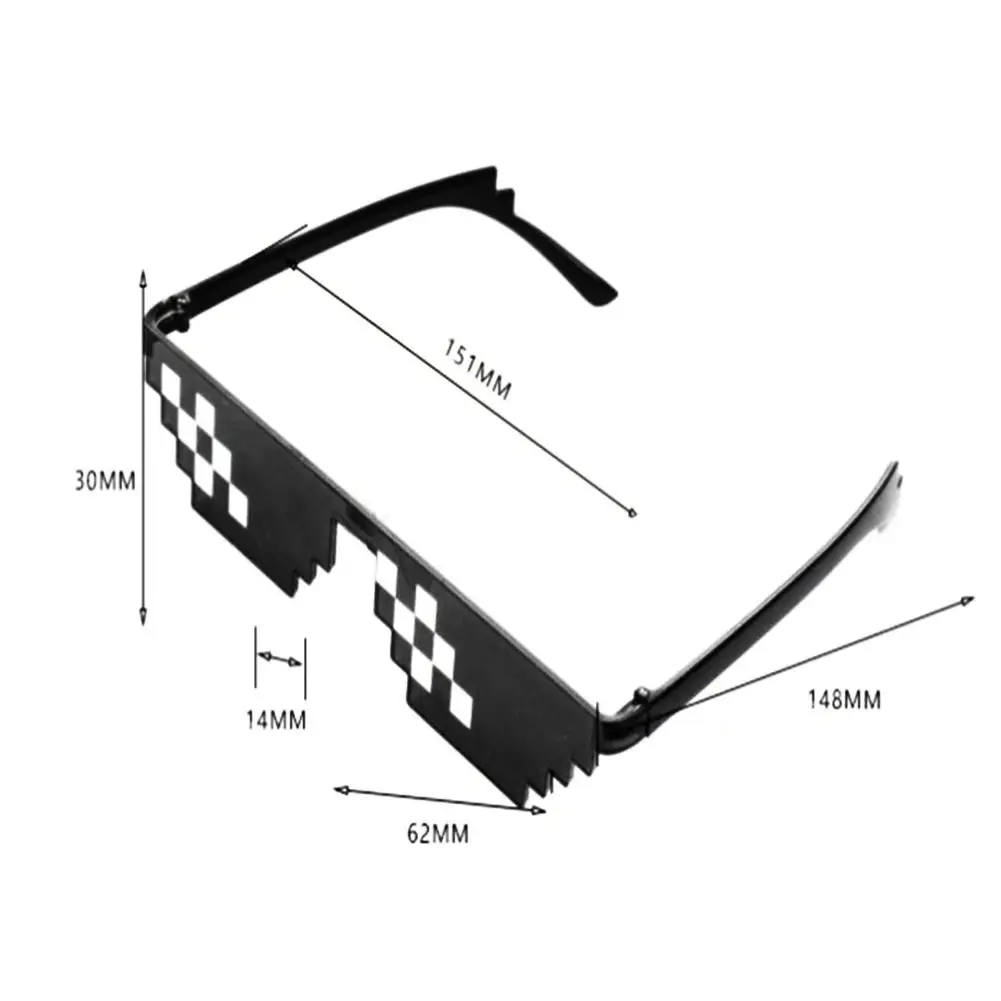 Мозаичные солнцезащитные очки, забавные, хип-хоп, унисекс, Квадратичный Элемент, унисекс, солнцезащитные очки для сцены, повседневная одежда