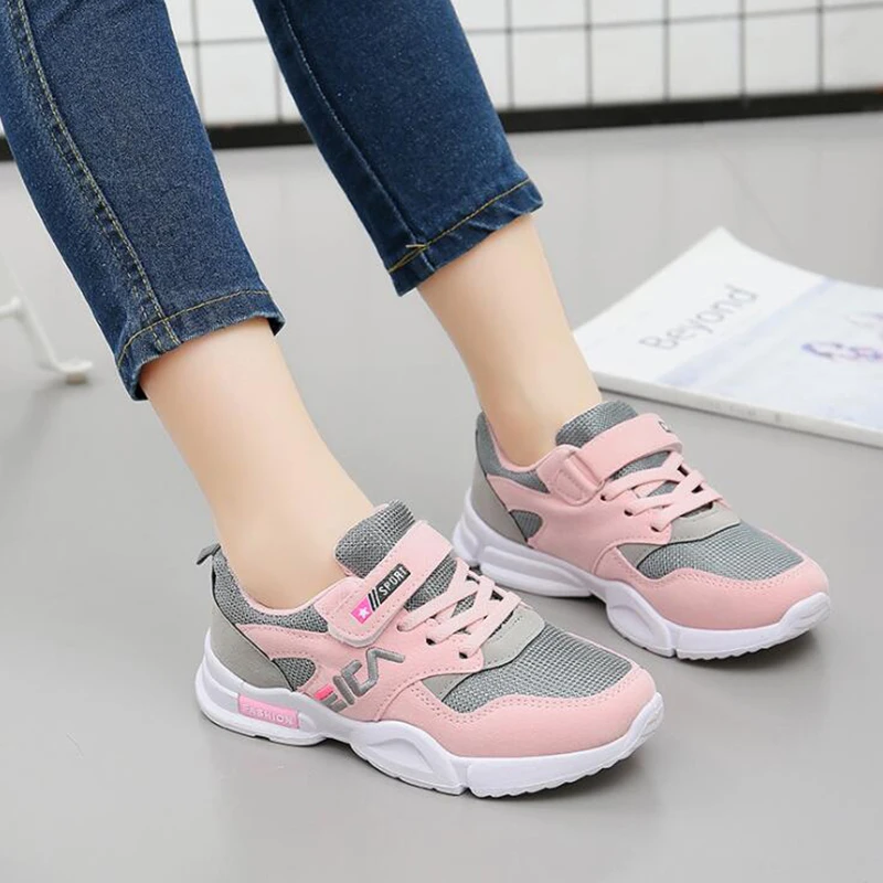 2019 ربيع جديد الأطفال أحذية رياضية الفتيان تنفس دافئ احذية الجري بنات أزياء لينة وحيد أحذية رياضية حجم 27 إلى حجم 38