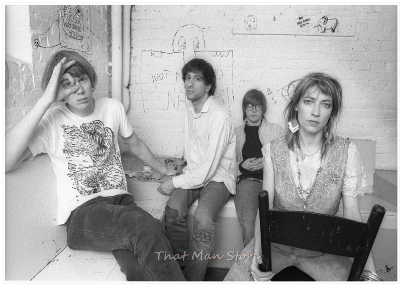 Sonic Youth панк-рок украшения для дома, белая крафт-бумага, плакат, рисунок, наклейки на стену