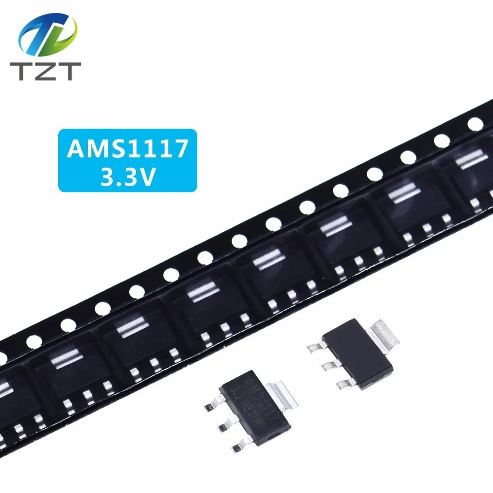 100pcs AMS1117 AMS1117-3.3 SOT-223 LM1117 1117 3.3V 1A LOW DROPOUT VOLTAGE REGULATOR&amp in stock | Электронные компоненты и