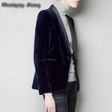 Весенний женский Мягкий бархатный блейзер