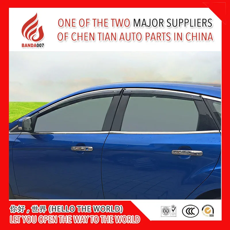

4 Piece Injection molding trim vent shade rain sun wind deflector window visor for Focus 2005-2011 2012-2018