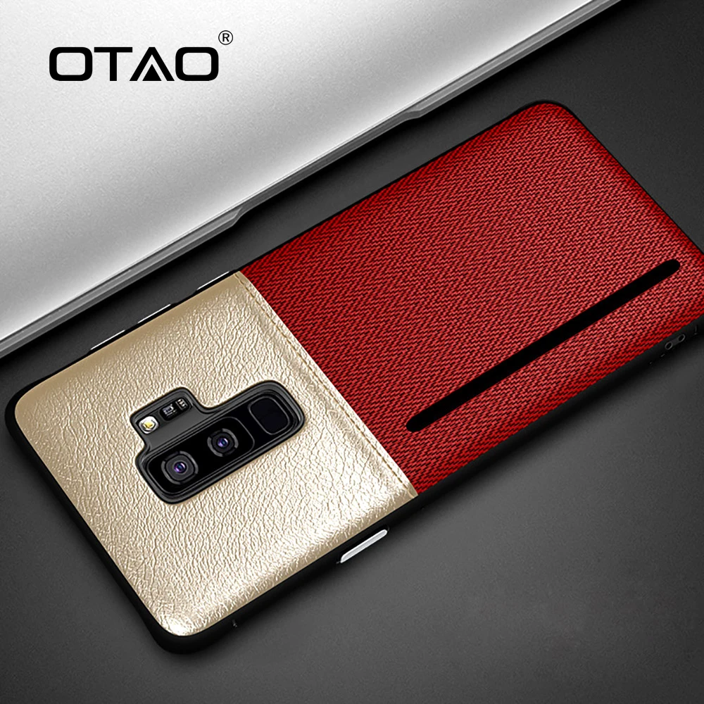 Ультратонкий кожаный чехол OTAO для samsung Galaxy S8 S9 S10 Plus S10E Note 9 8 матовый из ткани с