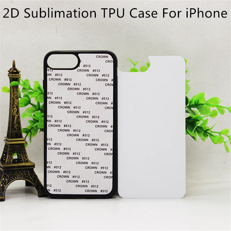 

2D Sublimation Case For iPhone X Xs XR Xs Max 6S 6 7 8 Plus TPU+PC Rubber Blank Printed Cover with Aluminum Metal Sheet 10pcs