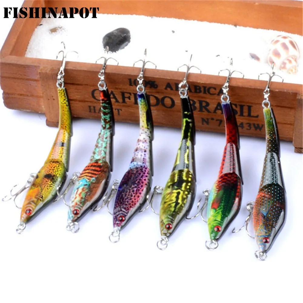 FISHINAPOT 6 шт./лот 9 5 см/8 г окрашенная приманка в виде гольяна искусственная жесткая