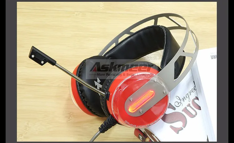 Xiberia X12 USB Gaming Headset Surround Sound Noise Canceling Luminous LED Light Over ear Headphones with Microphone for PC (8)
