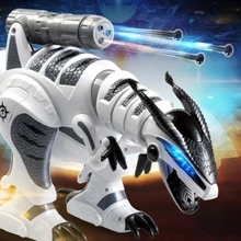 Лидер продаж Интеллектуальный динозавр игрушки Прогулки беспроводной пульт дистанционного управления электрический бионический динозавр RC со звуком, музыкой, танцами, стрельбой