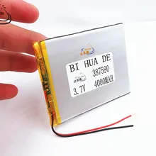 Li-po 387590 battery.3.7V 4000 мАч(полимерный литий-ионный аккумулятор) литий-ионный аккумулятор для планшетного компьютера 7 дюймов MP3 MP4