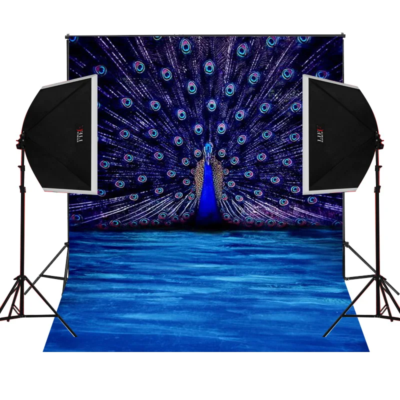 

Peacock opens eyes scenic for kids photos camera fotografica studio vinyl photography background backdrop cloth digital props